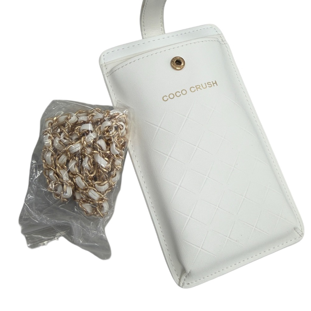 CHANEL Coco Crush White Phone Case Holder with Crossbody Strap NWT - Picture 2 of 4